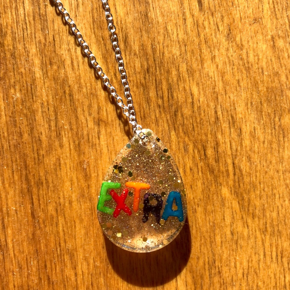 Epoxy Necklace for when you feel EXTRA